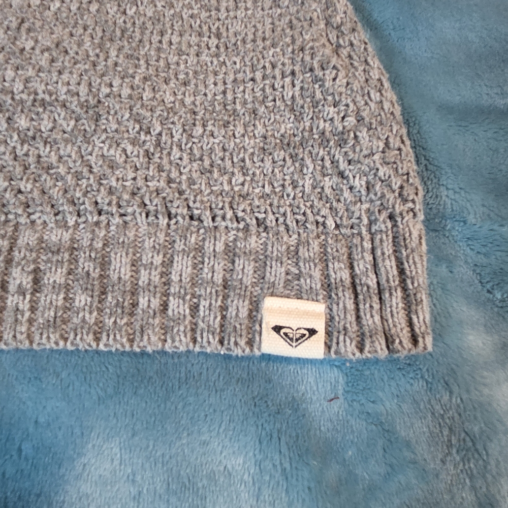 Roxy Heather Gray Knit Mini Dress W/tie waist - Picture 6 of 14